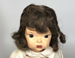 Vintage 16” Terri Lee Doll Dark Wiry Wig - Majorette 8