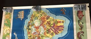 Vintage 1937 Dole Pineapple Map of Hawaiian Islands Poster Hawaii 6