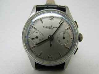 Vintage Ulysse Nardin 2 register Chronograph Winding Men Watch 12