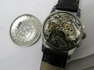 Vintage Ulysse Nardin 2 register Chronograph Winding Men Watch 5