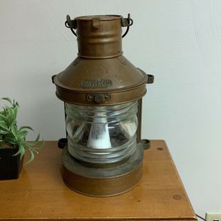 Masthead Tung Woo Ship Lamp Maritime Electric Converted Lamp Vintage Hong Kong