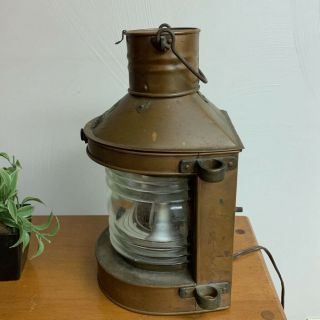 Masthead Tung Woo Ship Lamp Maritime Electric Converted Lamp Vintage Hong Kong 2