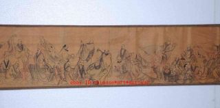 Chinese Old Paper Painting Scroll Of Hundred Buddha b01 4