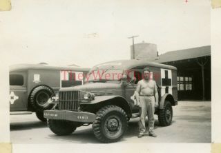 Wwii Photo - Dodge Wc 54 / 64 Us Army Ambulance W/ Id 