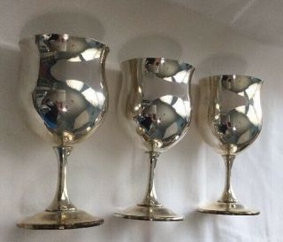 Vintage STERLING SILVER REED BARTON CORDIAL GOBLETS 2