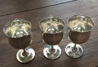 Vintage STERLING SILVER REED BARTON CORDIAL GOBLETS 6