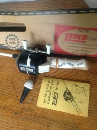 Scarce Old Zebco Junior Model 77 Combo Rod & Reel box 6