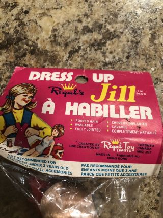 VINTAGE REGAL Toy Dress Up Jill 60s 70s Rare Fully Jointed Oddity Set Of Two 4