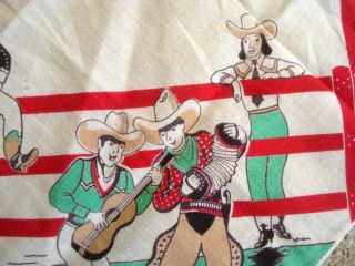 Vtg 30 ' s 40 ' s Western Cowboy ranch hanky handkerchief bandana 3
