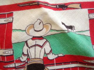 Vtg 30 ' s 40 ' s Western Cowboy ranch hanky handkerchief bandana 5