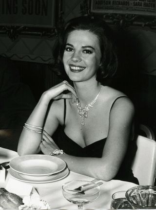 Vintage 1960s Large Format Posed Candid Natalie Wood Dinner Party Photograph 2