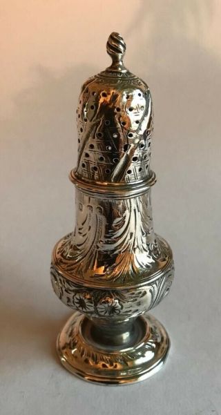 Antique Solid Silver Georgian Sugar Caster/shaker London 1790