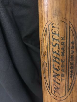 1920s (?) WINCHESTER ARMS Antique wood Baseball Bat Model 2700 8