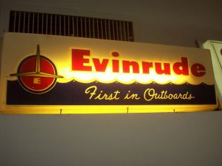 Evinrude First In Outboards Vintage Electric Sign