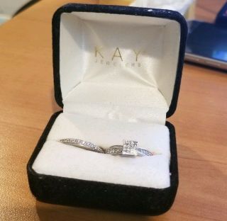 Vintage Women’s 14k White Gold Diamond Wedding & Engage.  Rings Sz.  5 1.  35tctw