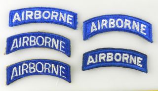 5 Us Army Air Force Airborne Tab Patch Military Badge T70h2