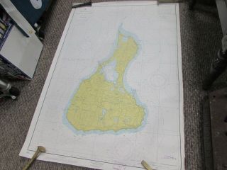 Vintage Navigational Chart - Usa - Rhode Island - Block Island - 29 X 41 - 13