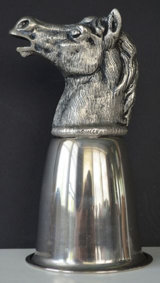 Gucci Italy Silver Plate Horse Stirrup Cup