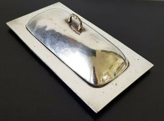 VTG Deco Mid Century PERLITA TAXCO STERLING SILVER 925 Covered BUTTER DISH 240gr 2