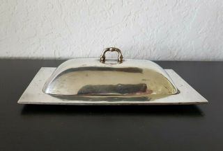 VTG Deco Mid Century PERLITA TAXCO STERLING SILVER 925 Covered BUTTER DISH 240gr 3