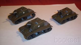 Three And Vintage 1960s Ho Scale Sp Giant Plastics Corp.  Wwii Tanks