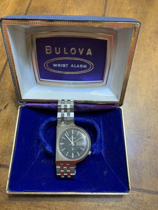 Wow Holy Grail Vtg Bulova Accutron Asymmetric D Face Very Rare Watch Vhtf W/ Box