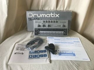Roland Tr - 606 Drumatix Computer Controlled Vintage Drum Machine W/ Box