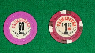 VINTAGE PRIMADONNA CASINO CHIPS ONE DOLLAR AND 50 CENT 2