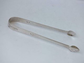 Antique Jersey Solid Sterling Silver Sugar Tongs Jq C.  1810/ L 14.  5 Cm