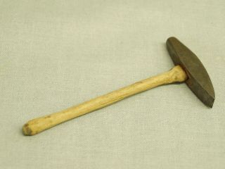 Vintage Mini Tool Sledge & Wedge Hammer Metal Wood Handle 3.  5 " T Miniature Toy