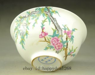 Rare Chinese Porcelain QianLong Dynasty Plum Blossom Tree Bowl Bowls Statue b01 4