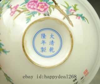 Rare Chinese Porcelain QianLong Dynasty Plum Blossom Tree Bowl Bowls Statue b01 5