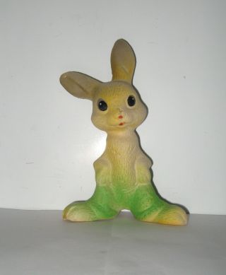 Rubber Toy Hare Antique Vintage Soviet Ussr 1950 Rare