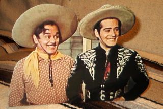 Cisco Kid And Poncho Western Tv Star Tabletop Display Standee 10 1/2 " Long