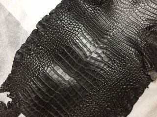 Alligator Full Skin Hide Semi Shine 24cm Vintage Gunmetal 20