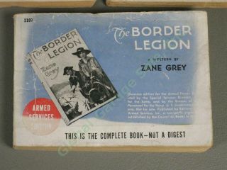 3 ASE Armed Services Edition Books WWII Forces Zane Grey Dixon Stephens 2