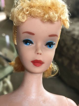 Vintage Blonde Ponytail 4 Barbie Doll Tm Body