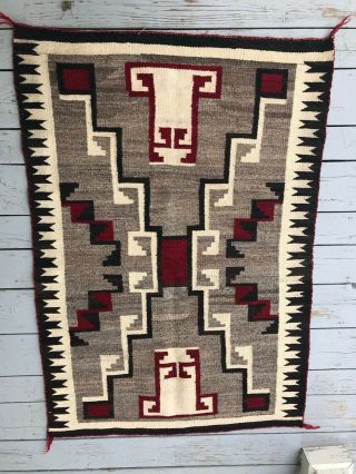 Antique 34 By 50 Navajo Indian Rug Classic Design Colors 7