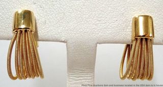Vintage 18k Yellow Gold Marco Bicego 10.  2g Huggie Coil Ladies Designer Earrings