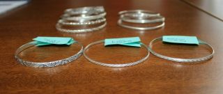 set/vintage sterling silver bangle bracelets southwest Danecraft Beau Wedow 5