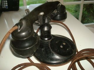 Rare Early Western Electric A1 Telephone A - 1 D76869 E - 1 Handset 3