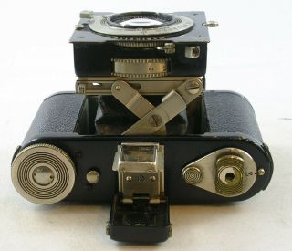 Vintage c.  1931 Strut Folding 3 x 4cm Format on 127 Film Plaubel MAKINETTE 4
