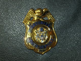 Vintage Security Duty Officer Badge Expired