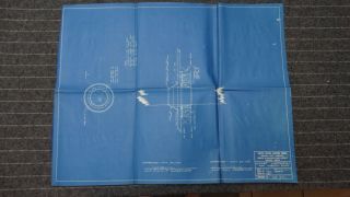 (cr33) 1918 Blueprint Drawing 20 " X 27 " - Mast Wedges For Wooden Ships