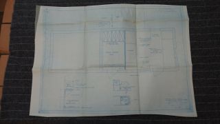 (l103) 1917 Blueprint Drwg 20 " X 29 " - Arrangement Radio Room 1kw Insta