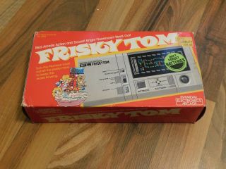 Vintage Frisky Tom Bandai Handheld Video Game.  Complete System