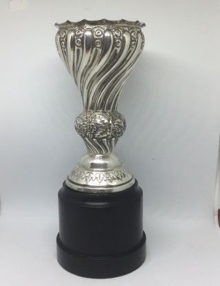 Large Victorian Solid Silver Olympic Flame Trophy Cup - Hm Birmingham 1892