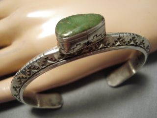 Heavy And Thick Vintage Navajo Royston Turquoise Sterling Silver Bracelet