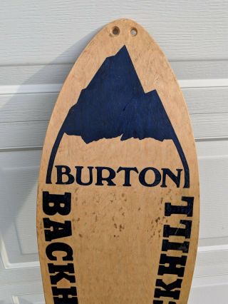 Rare 1985 Vintage Burton Backhill Snowboard Handmade in Vermont 11