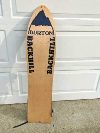 Rare 1985 Vintage Burton Backhill Snowboard Handmade in Vermont 12